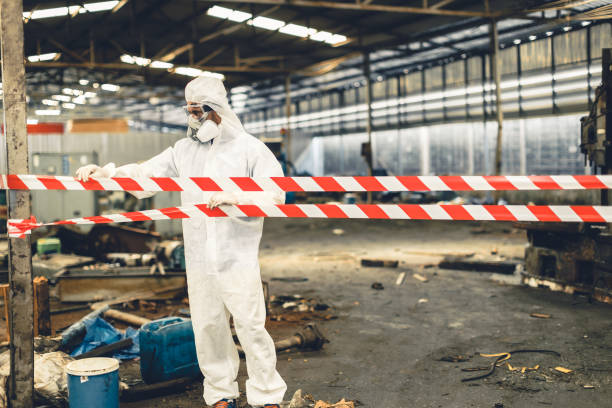 Professional Trauma Scene Cleanup technician working in Palestine, IL